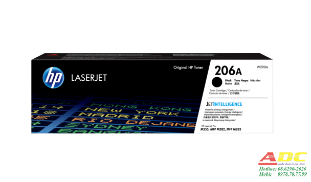 Mực in HP 206A Black Original Laser Toner Cartridge (W2110A)